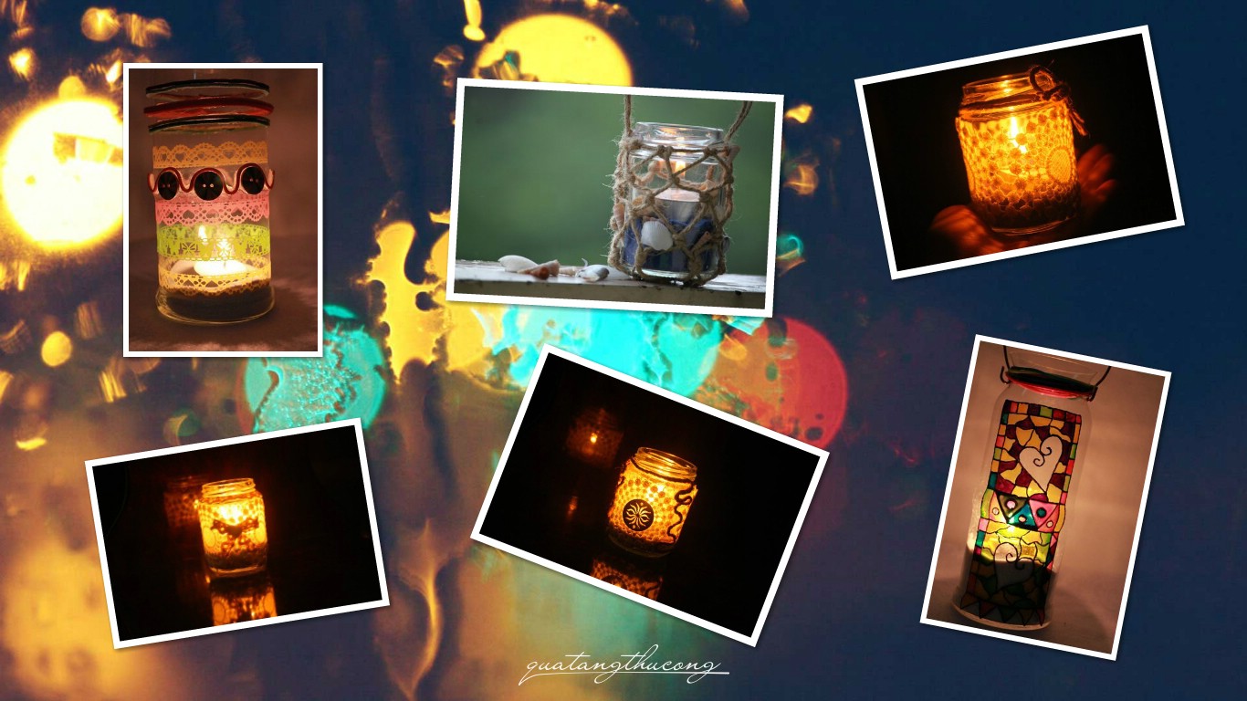 Lọ thủy tinh lung linh ánh nến